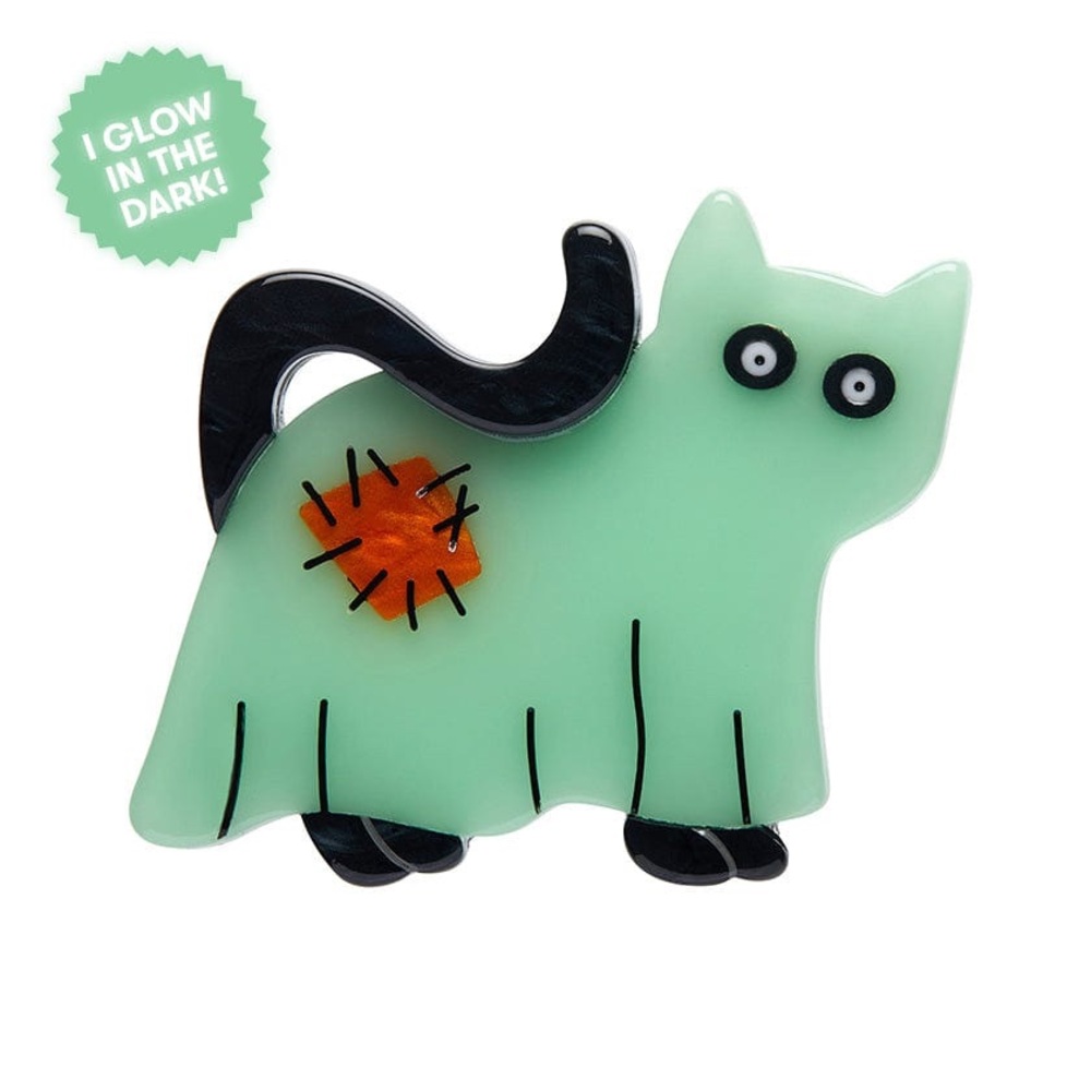 Halloween Erstwilder A Most Ghostly Kitty Brooch - Picture 2 of 8